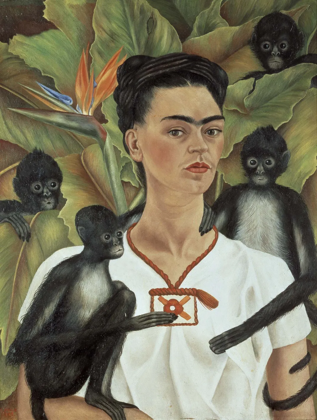 Frida Kahlo's Self-Portrait With Monkeys (1943)