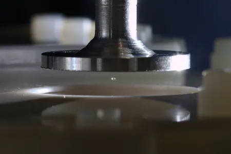 The researchers used sound waves to levitate tiny glass spheres as part of their study.&nbsp;