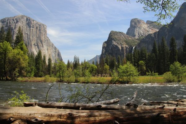 Bridalveil fall and El Capitan  Yosemite Ca thumbnail