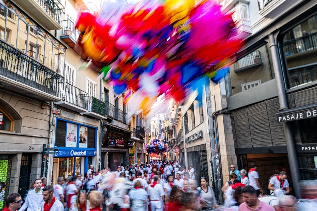 a blur of color