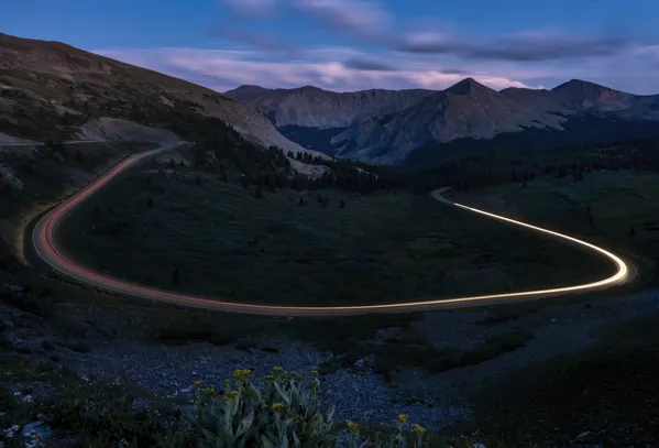 Cottonwood Pass at twilight thumbnail