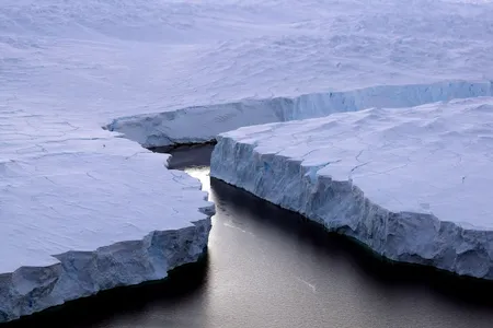 An iceberg breaks off the Knox Coast in the Australian Antarctic Territory in 2008. The moving iceberg scientists are now tracking broke off from Antarctica in 1986.