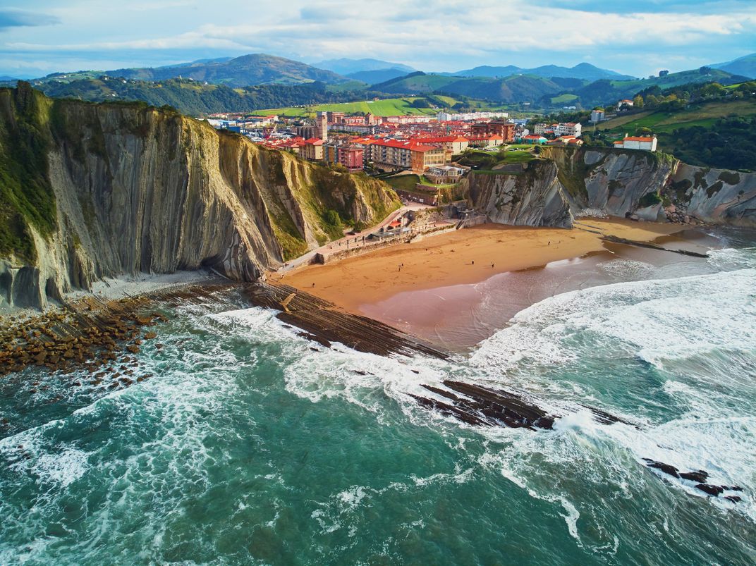 The Basque village of Zumaia on Spain's coastal Flysch Route