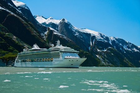 A cruise ship in Alaska, similar to the one that will cross the Northwest Passage in August