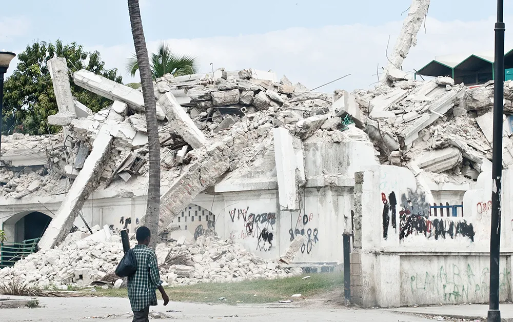 damage from Haiti earthquake social