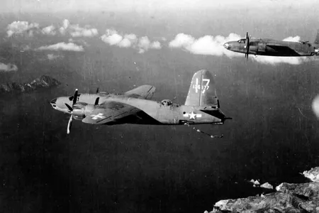 ★ Martin B-26 Marauder ★ The B-26 was a medium bomber that could deliver 4,000 pounds of bombs on a target 1,000 miles from its home base. Built by the Glenn L. Martin Company near Baltimore, Maryland, the bomber got the nickname “Martin Murderer