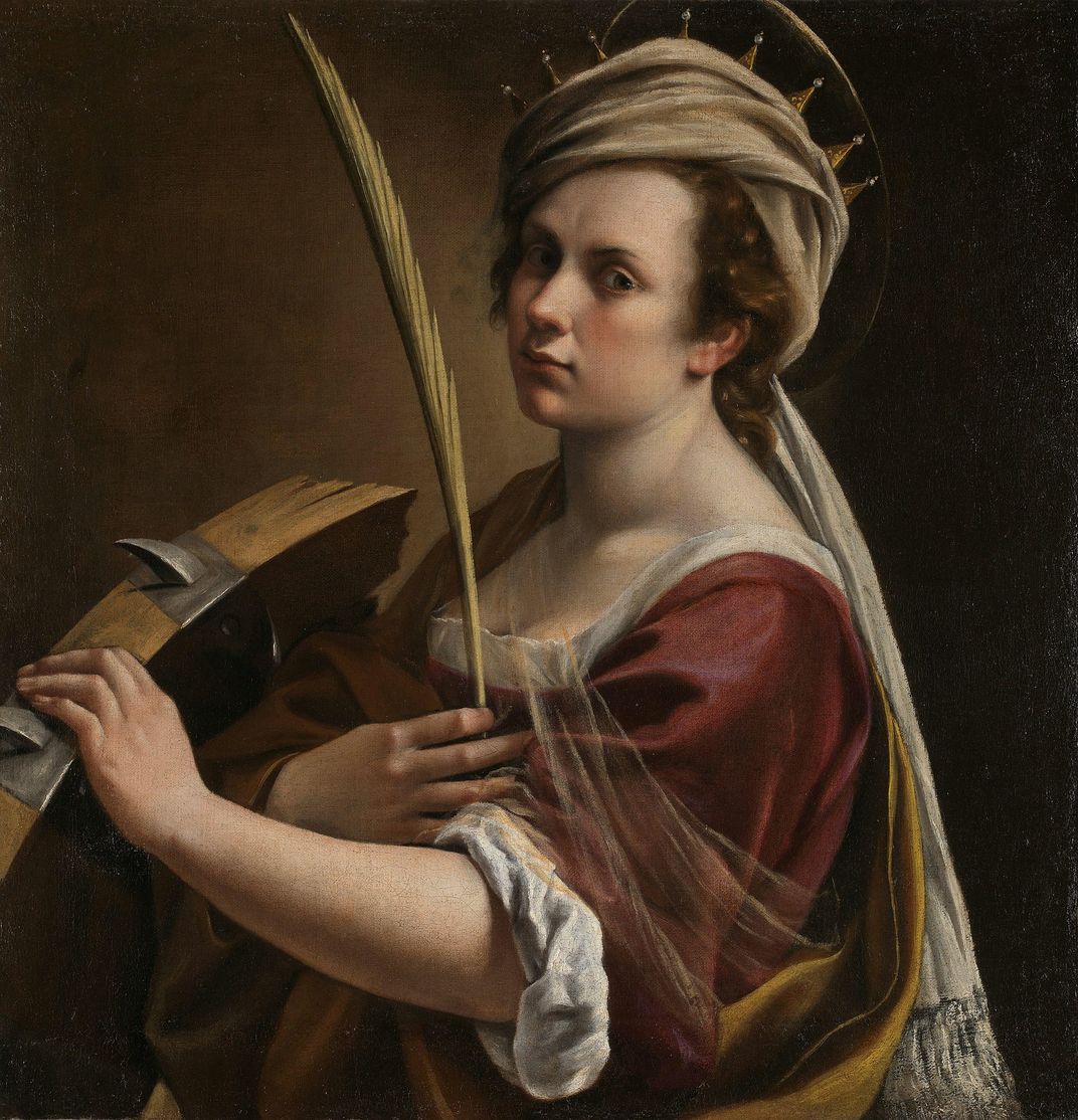 Self-Portrait as St. Catherine of Alexandria, Artemisia Gentileschi, circa 1615-1617