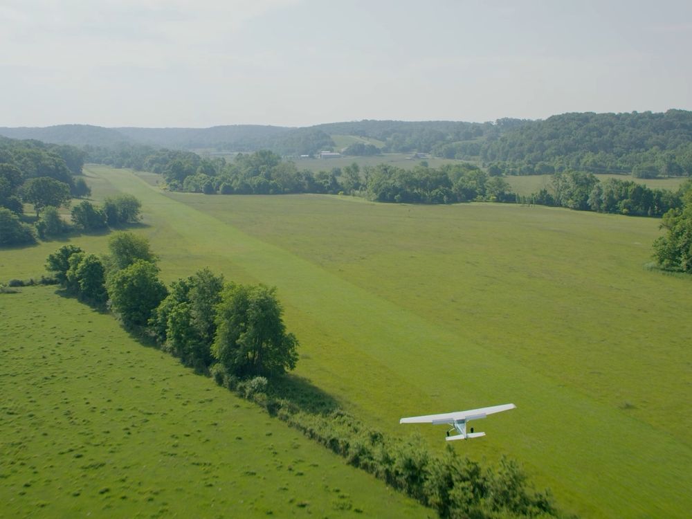 A wide open green area