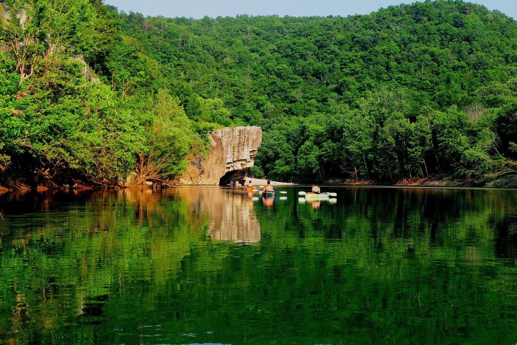 People kayaking on Buffalo National River