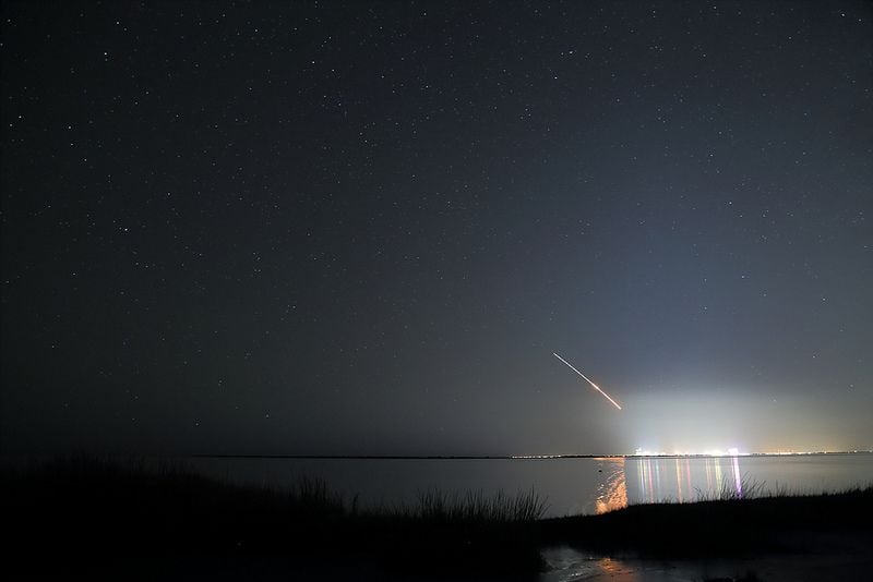 The launch of the LADEE probe from Wallops on September 18 as seen from Atlantic City.