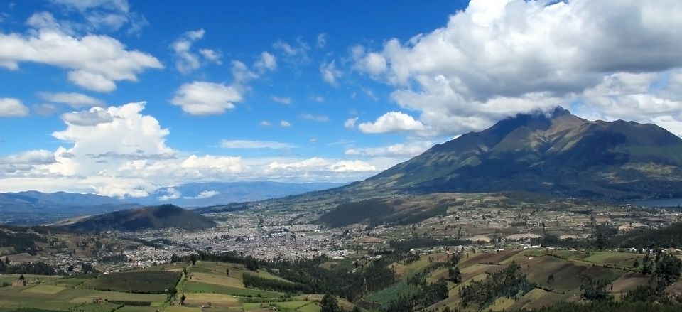  Landscape with town of Otavalo, near Quito 