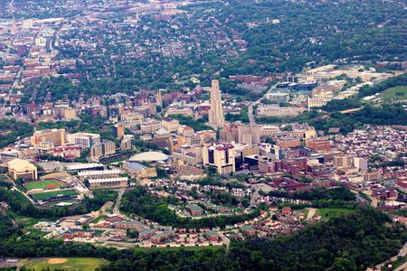 Pittsburgh's Oakland neighborhood, which holds many of the universities and healthcare facilities that have driven the city's transformation post-steel.