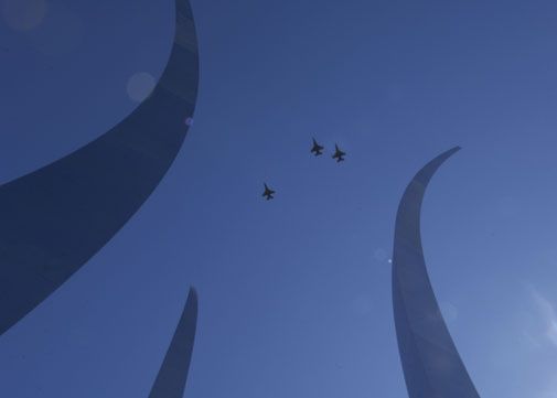 The new Air Force Memorial opens in Washington D.C.