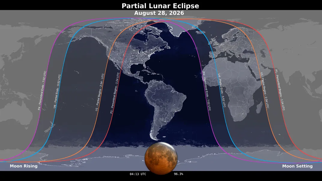 world map with lines explaining eclipse