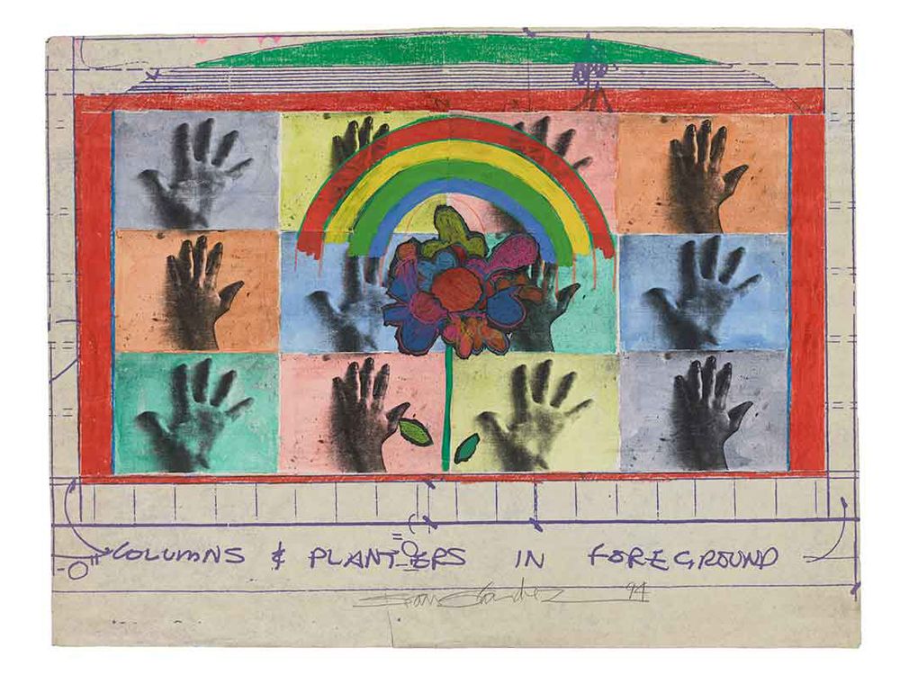 Mock Up for mural, 1994. Juan Sánchez papers, 1977-2005. Archives of American Art, Smithsonian