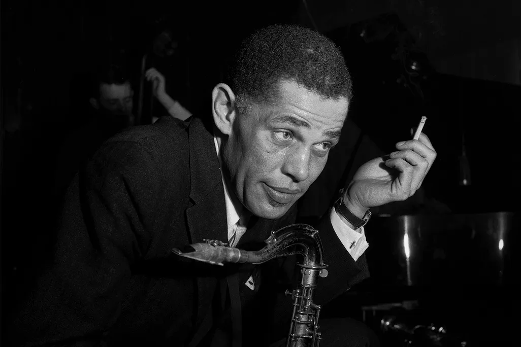 Saxophonist Dexter Gordon at Jazzhus Montmartre in Copenhagen in 1964