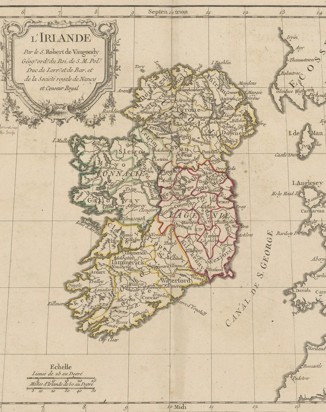 A 1778 map of Ireland