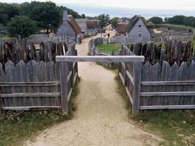 Plimoth Plantation, a recreation of what the Plymouth colony might have looked like