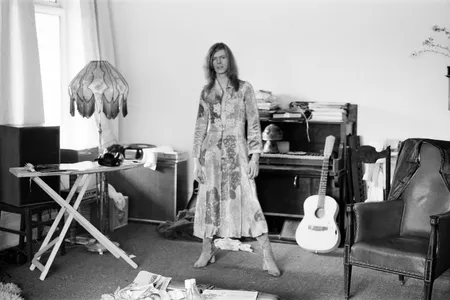 David Bowie in the dress he wore on the&nbsp;cover of The Man Who Sold the World