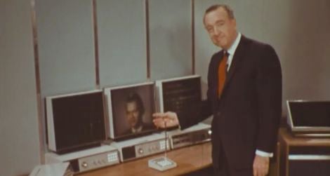 Walter Cronkite gives a tour