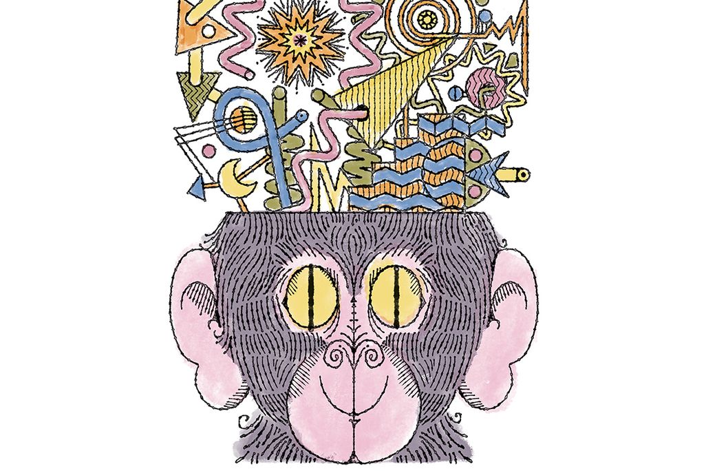 Ape Psychology Illustration