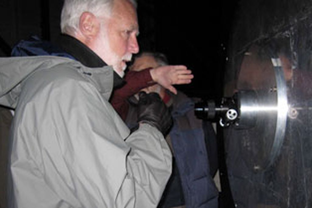 An eyepiece on the 6.5 meter Magellan/Clay telescope allows Secretary Clough to see amazing sights in the night sky