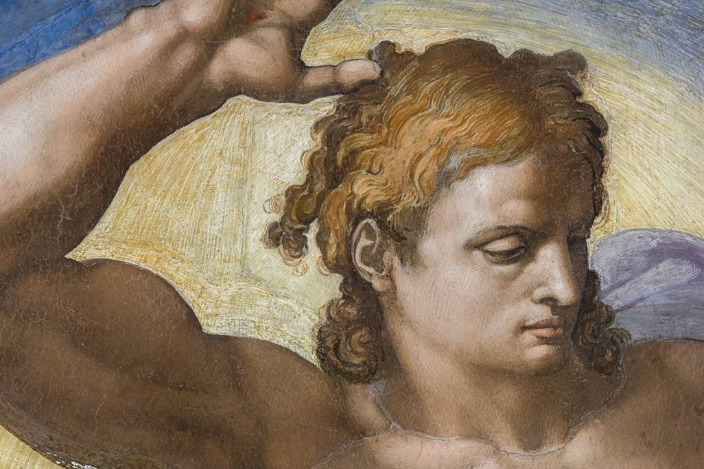 Detail of Michelangelo's The Last Judgment fresco