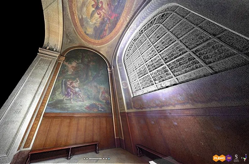 3D rendering of a Delacroix mural
