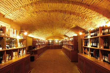 Inside the Enoteca Regionale Emilia Romagna.