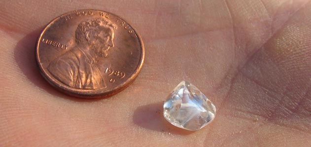 Precious stones at Crater of Diamonds State Park in Arkansas