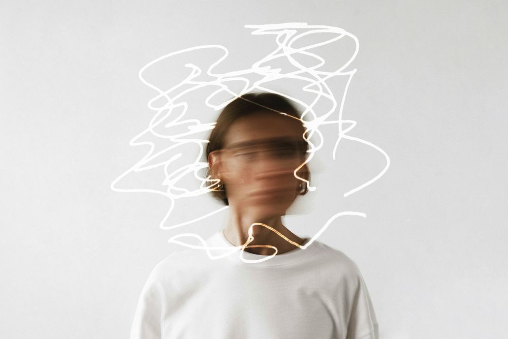 Woman With ADHD Illustration