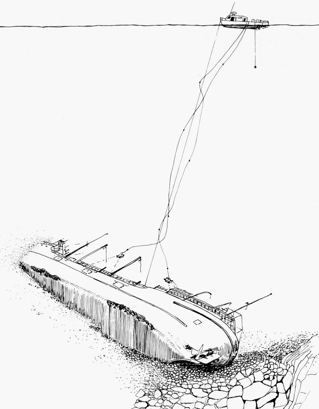 Illustration of sunken Kamloops