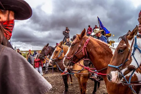 Protestors at the Oceti Sakowin Camp