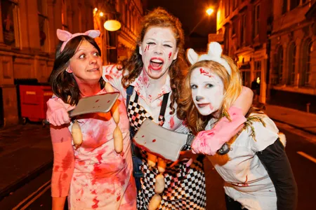 Halloween party in Bristol.
