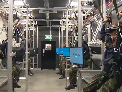 The Royal Air Force's Brize Norton base tests out virtual parachuting 