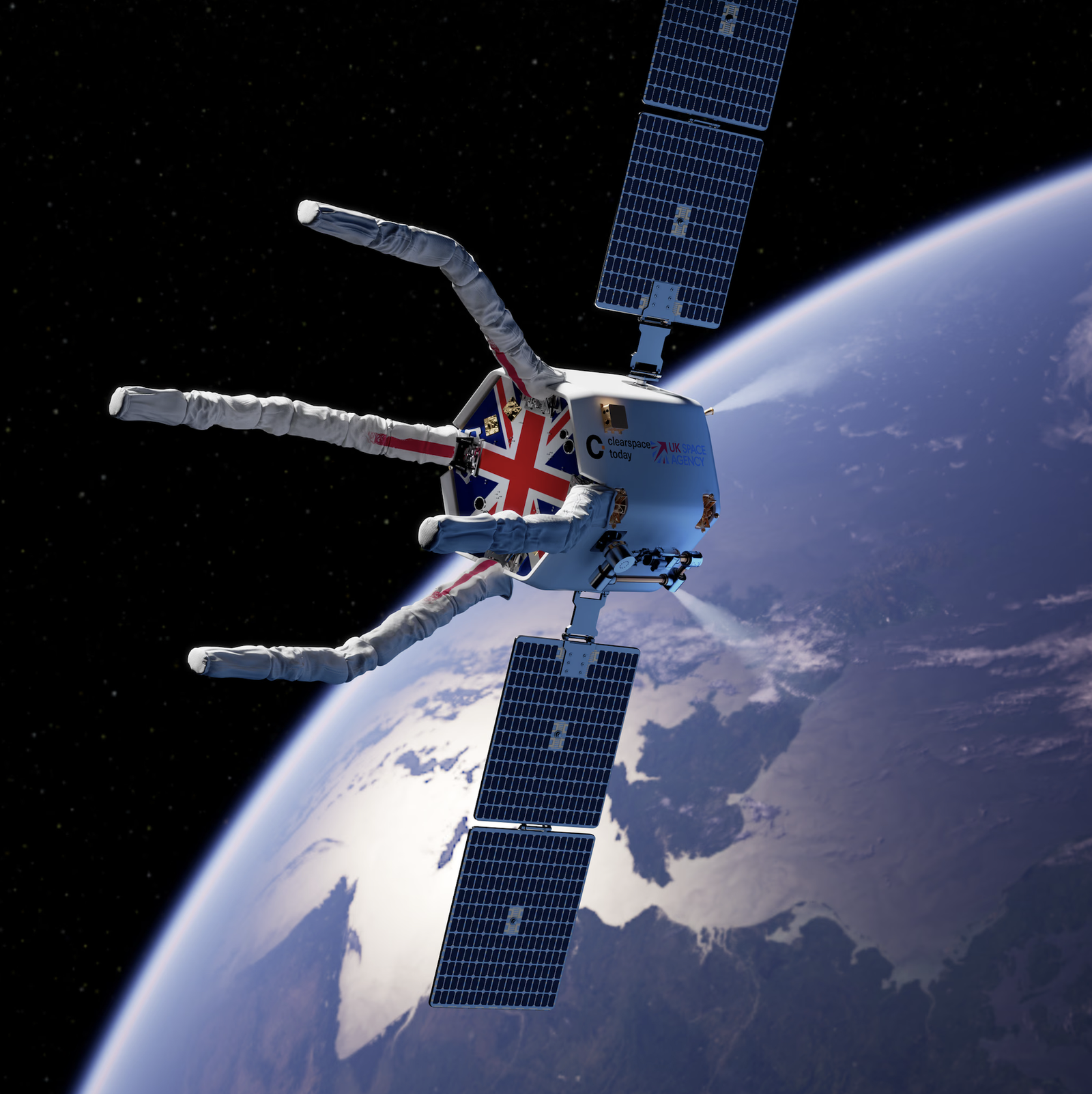 The United Kingdom Is Launching Giant Claws Into Orbit to Clean Up Space Junk. You Can Help Name the First-of-Its-Kind Mission