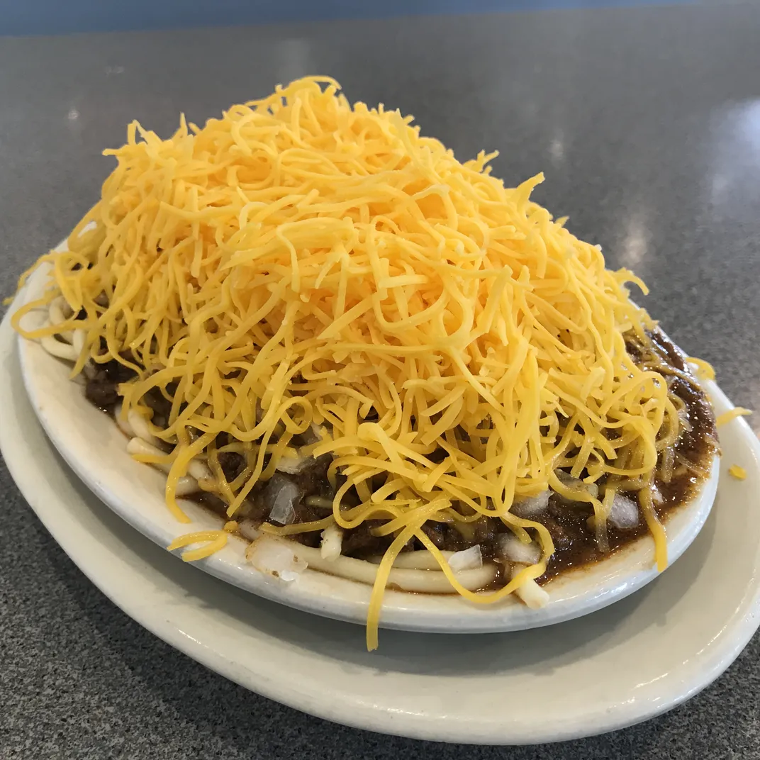 A bowl of chili from Camp Washington Chili