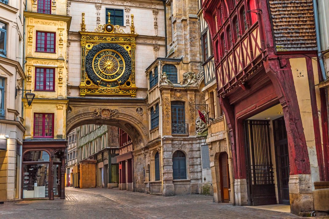Traditional street in Rouen