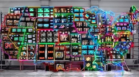 Electronic Superhighway: Continental U.S., Alaska, Hawaii. 1995. Nam June Paik.