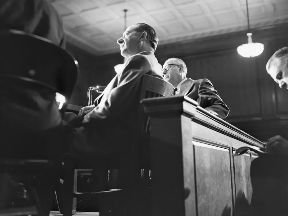 Mobster Frank Costello in court