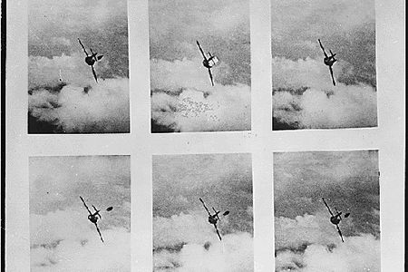 Buzz Aldrin scores a hit during the Korean War.