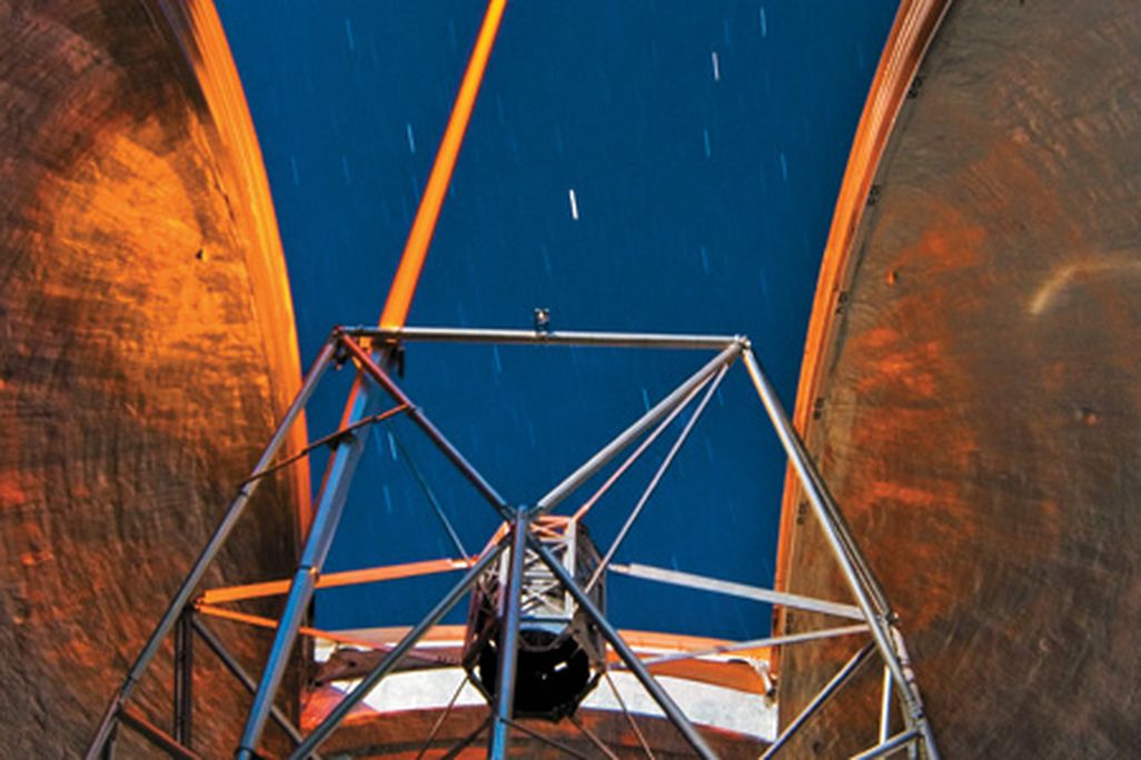 Inside a Keck telescope dome