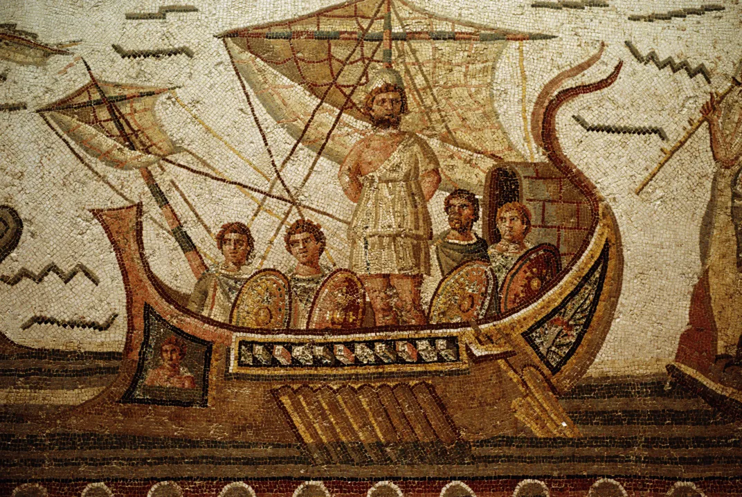 Odysseus tied to the mast
