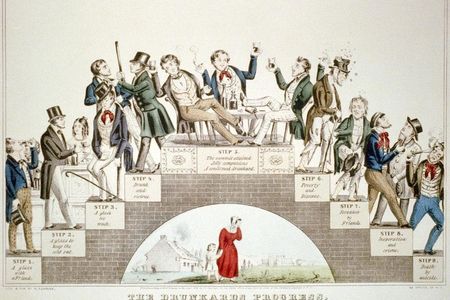 "The Drunkard's Progress" shows how temperance advocates wanted to position alcohol consumption: as a choice leading, inevitably, to ruin and death.