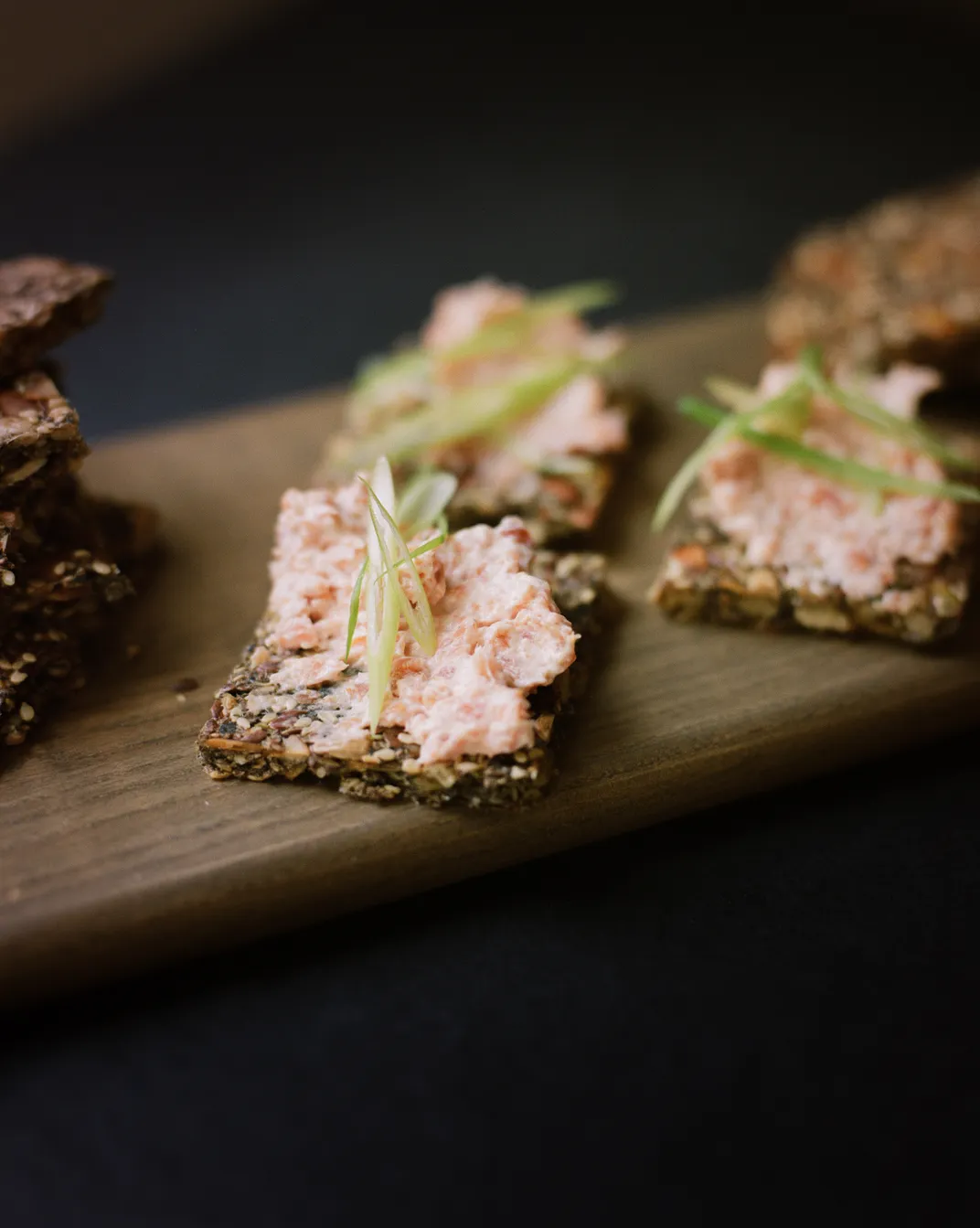 Salmon spread closeup