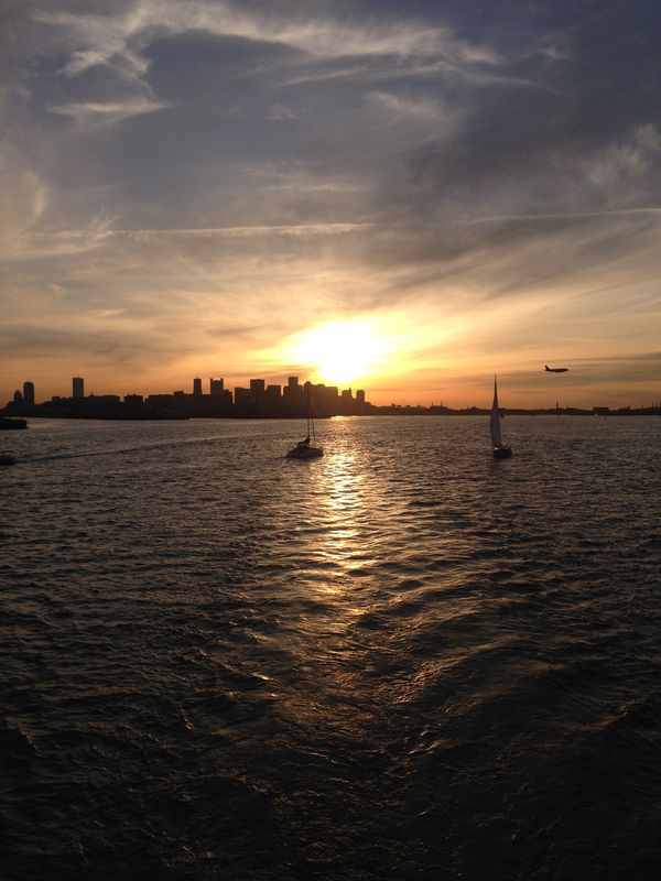 Sunset over the Boston Harbor thumbnail
