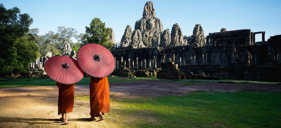  Monks at Angkor Thom 