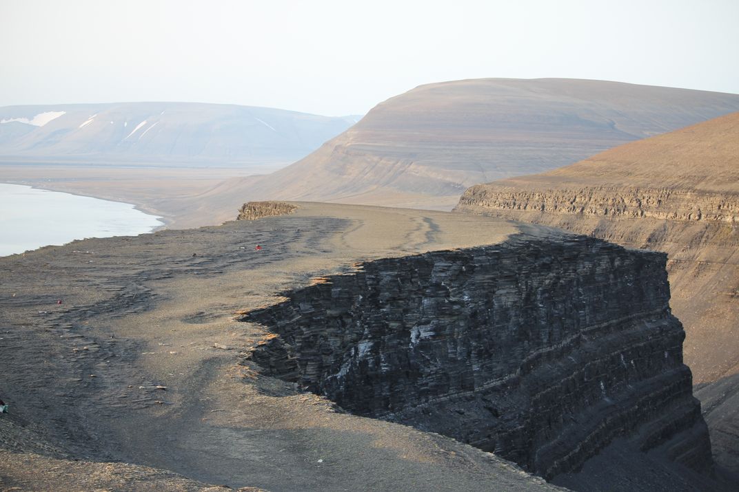 Landscape of rocky cliff