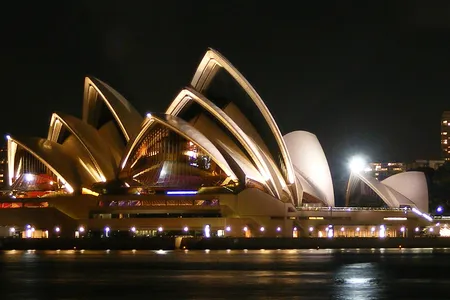 The Sydney Opera House at night
