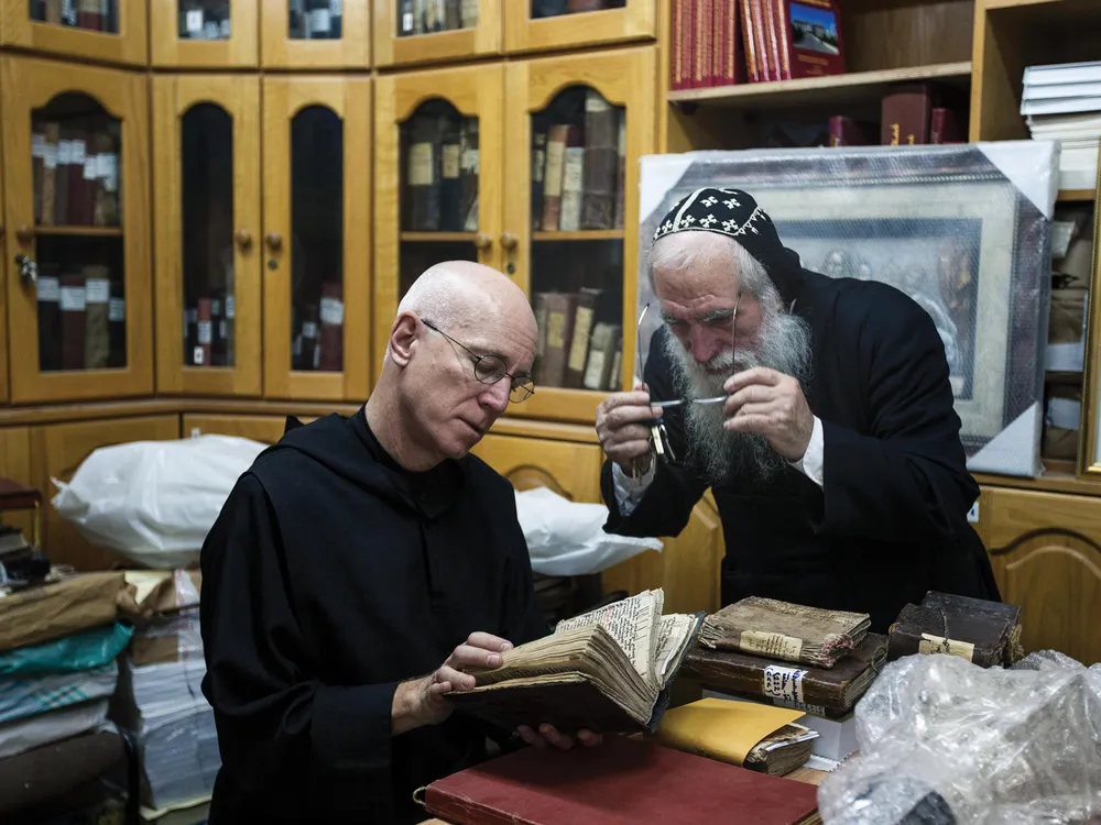 SOCIAL - Columba and a monk